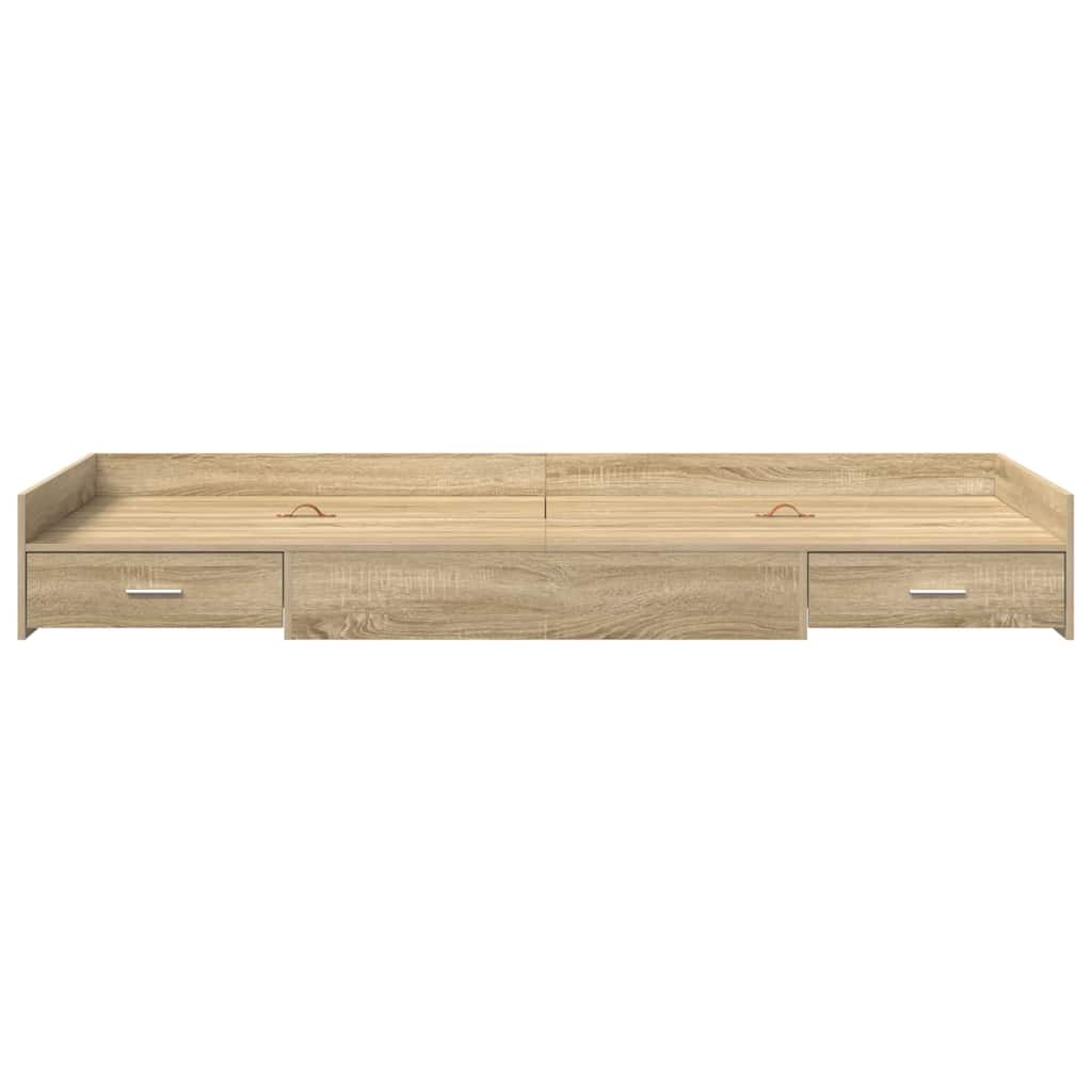 Krevetna konstrukcija s uzglavljem Sonoma hrast 90 x 200 cm