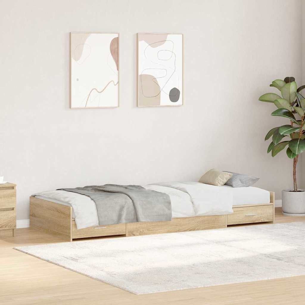 Krevetna konstrukcija s uzglavljem Sonoma hrast 80 x 200 cm