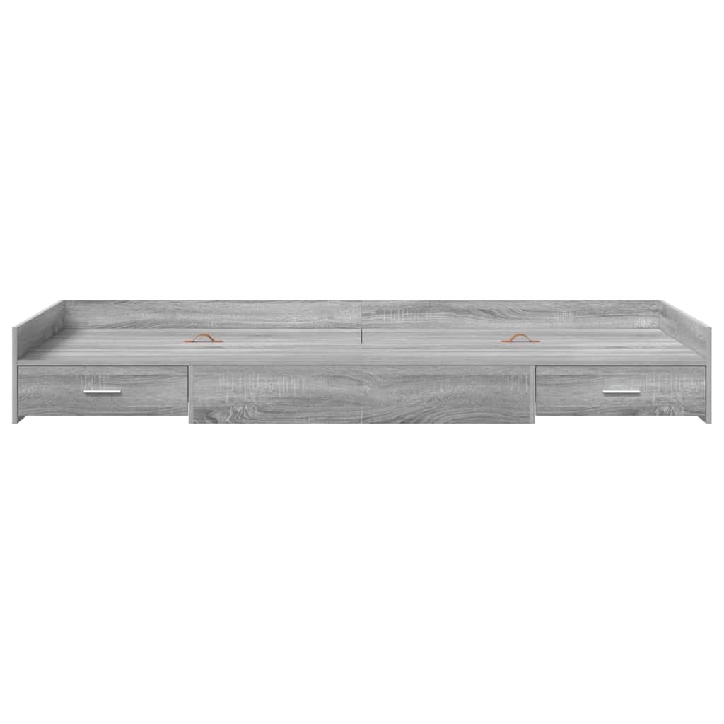 Krevetna konstrukcija Siva Sonoma 90 x 190 cm Konstruirano drvo