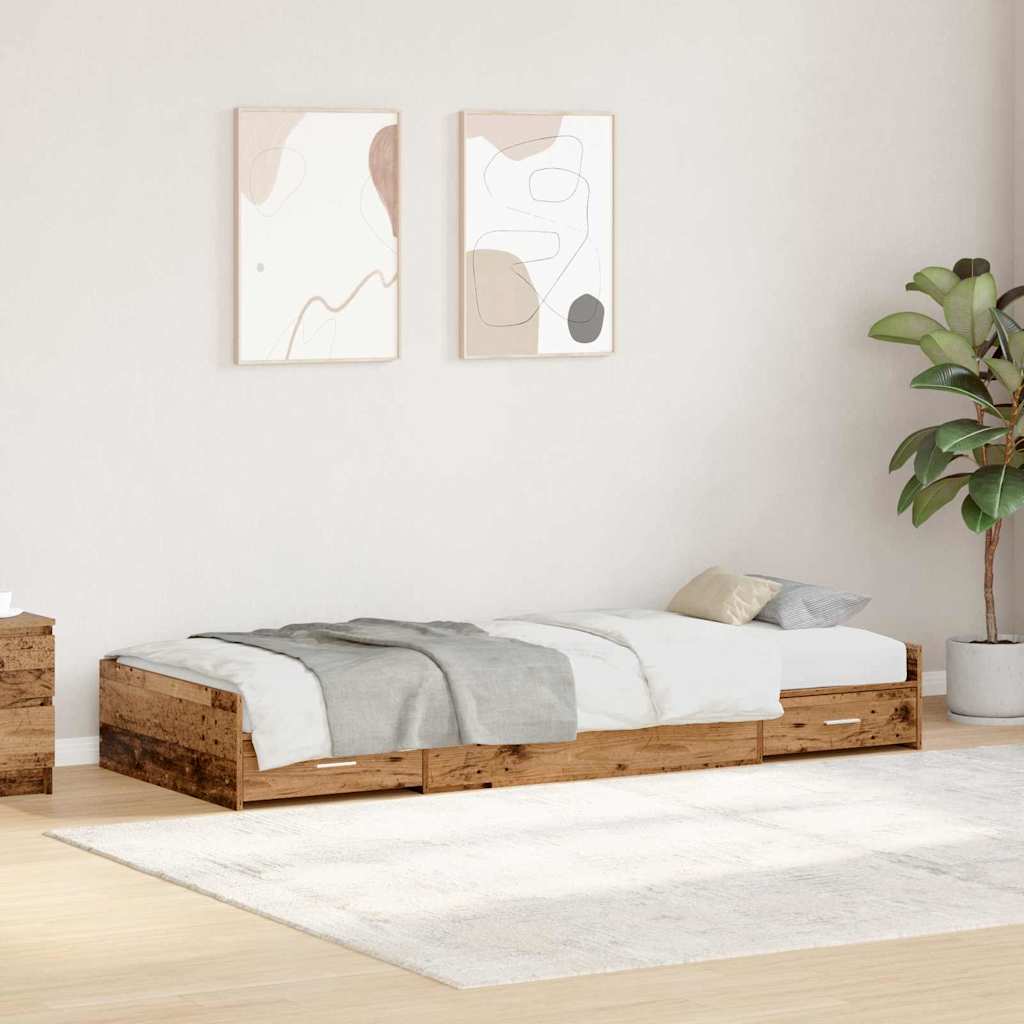 Krevetna konstrukcija Staro drvo 90 x 190 cm Konstruirano drvo