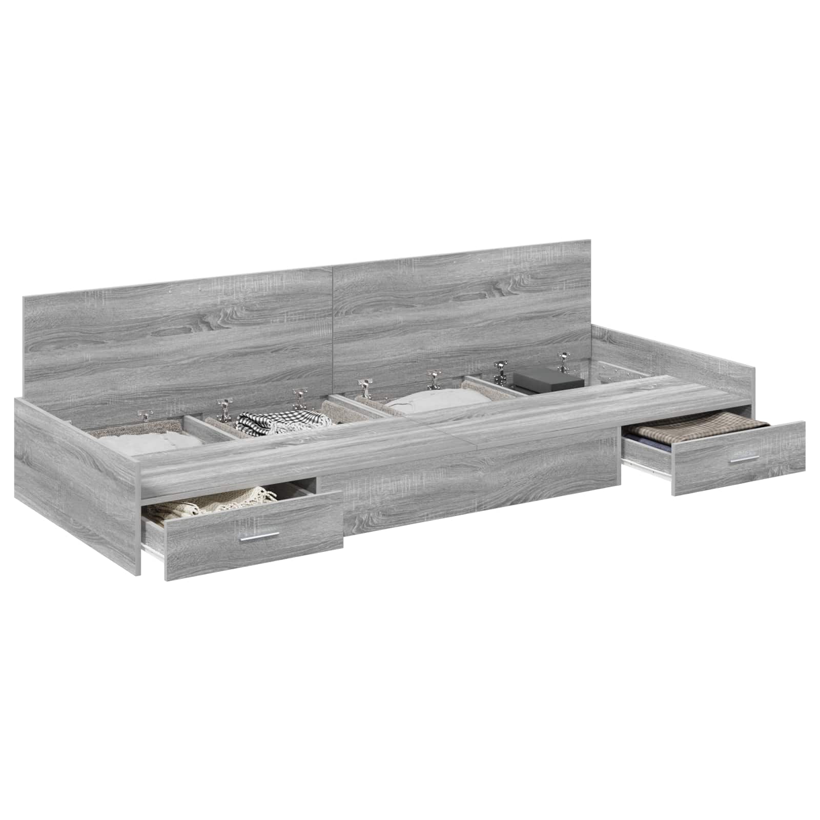 Krevetna konstrukcija Siva Sonoma 75 x 190 cm Konstruirano drvo