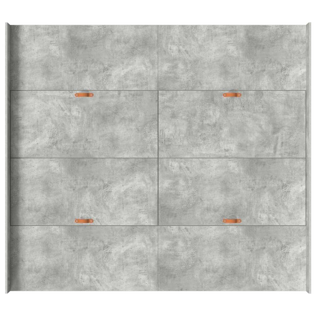 Krevet s ladicama Betonski sivi 200 x 200 cm Konstruirano drvo