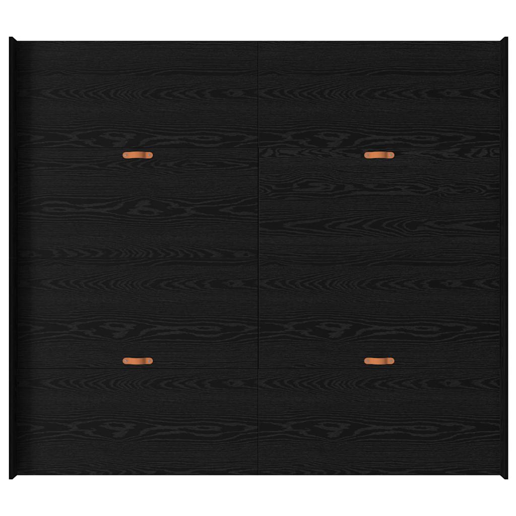 Krevet s ladicama Crni hrast 180 x 200 cm Konstruirano drvo
