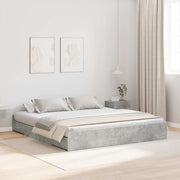 Krevet s ladicama Betonski sivi 180 x 200 cm Konstruirano drvo