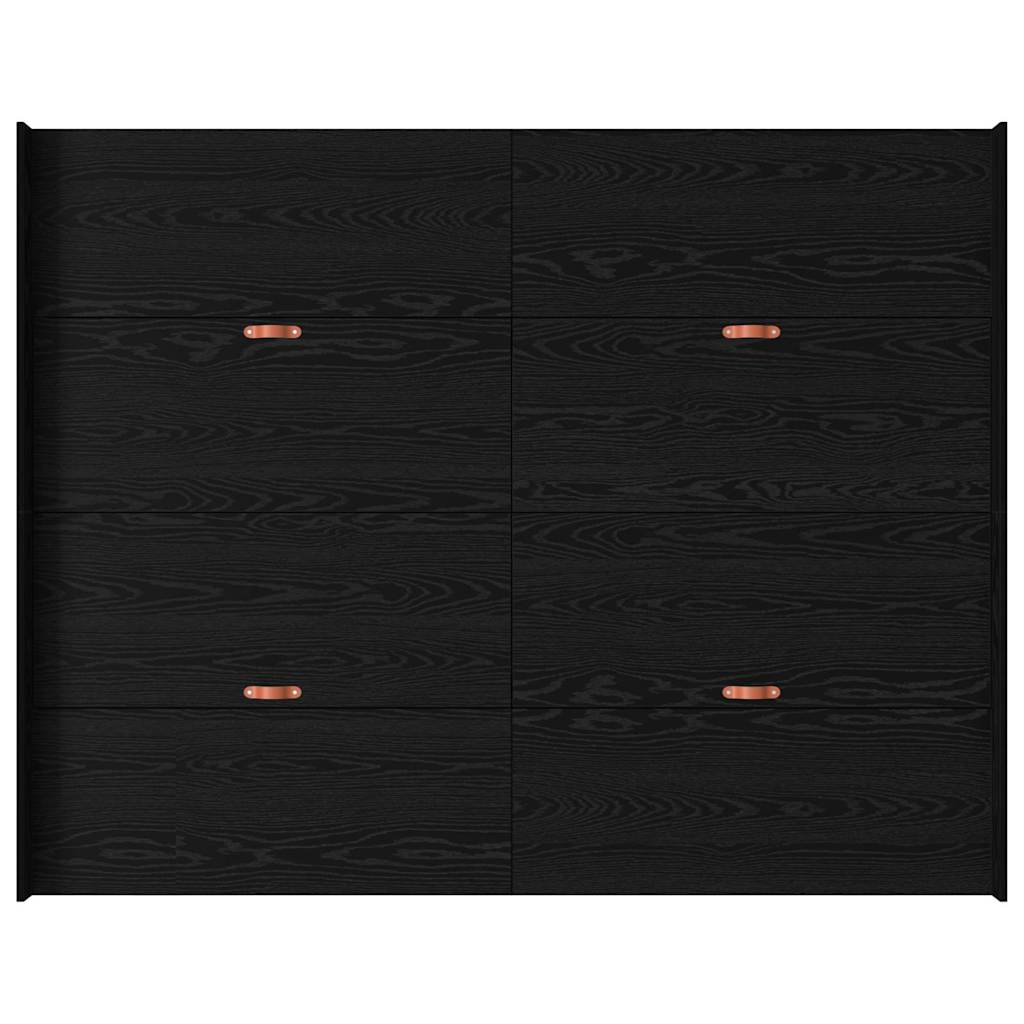 Krevet s ladicama Crni hrast 160 x 200 cm Konstruirano drvo