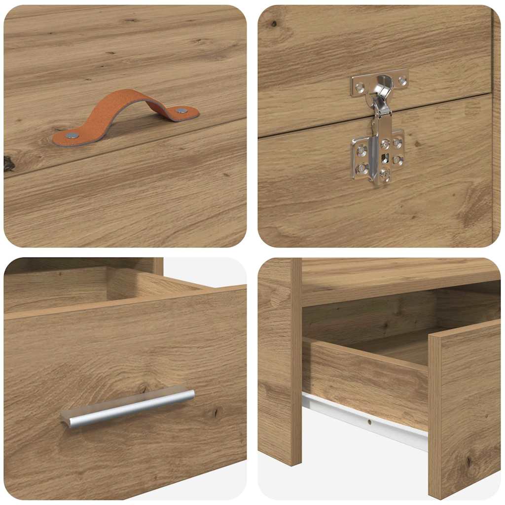 Krevet s ladicama s uzglavljem Umjetnički hrast 160 x 200 cm