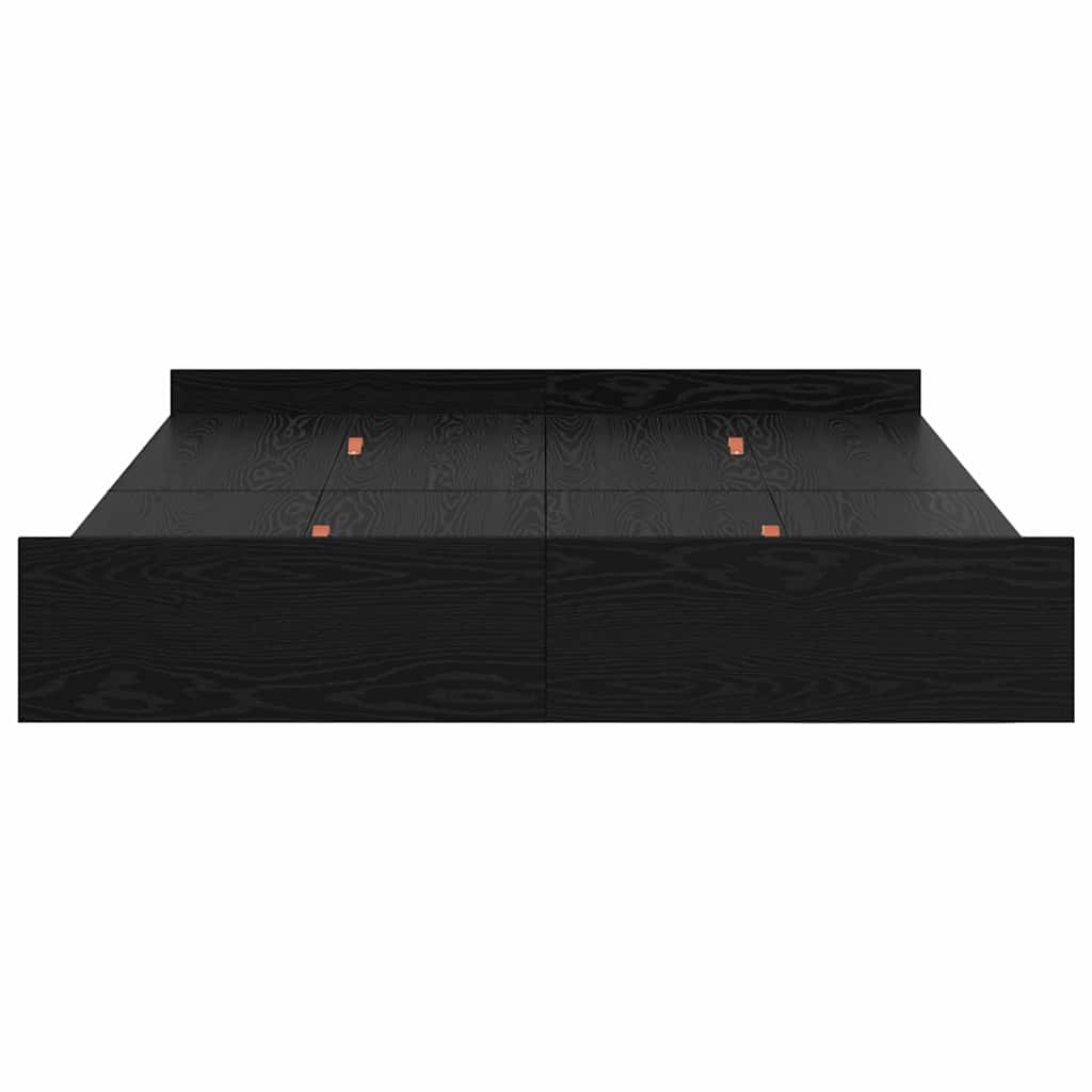 Krevet s ladicama Crni hrast 150 x 200 cm Konstruirano drvo