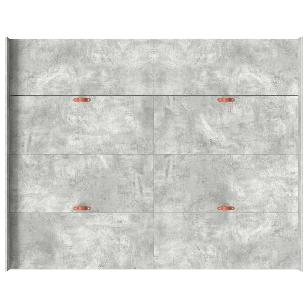 Krevet s ladicama Betonski sivi 150 x 200 cm Konstruirano drvo