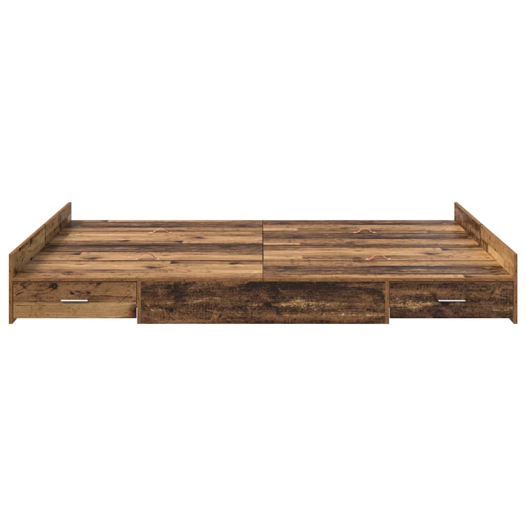 Krevet s ladicama Staro drvo 150 x 200 cm Konstruirano drvo