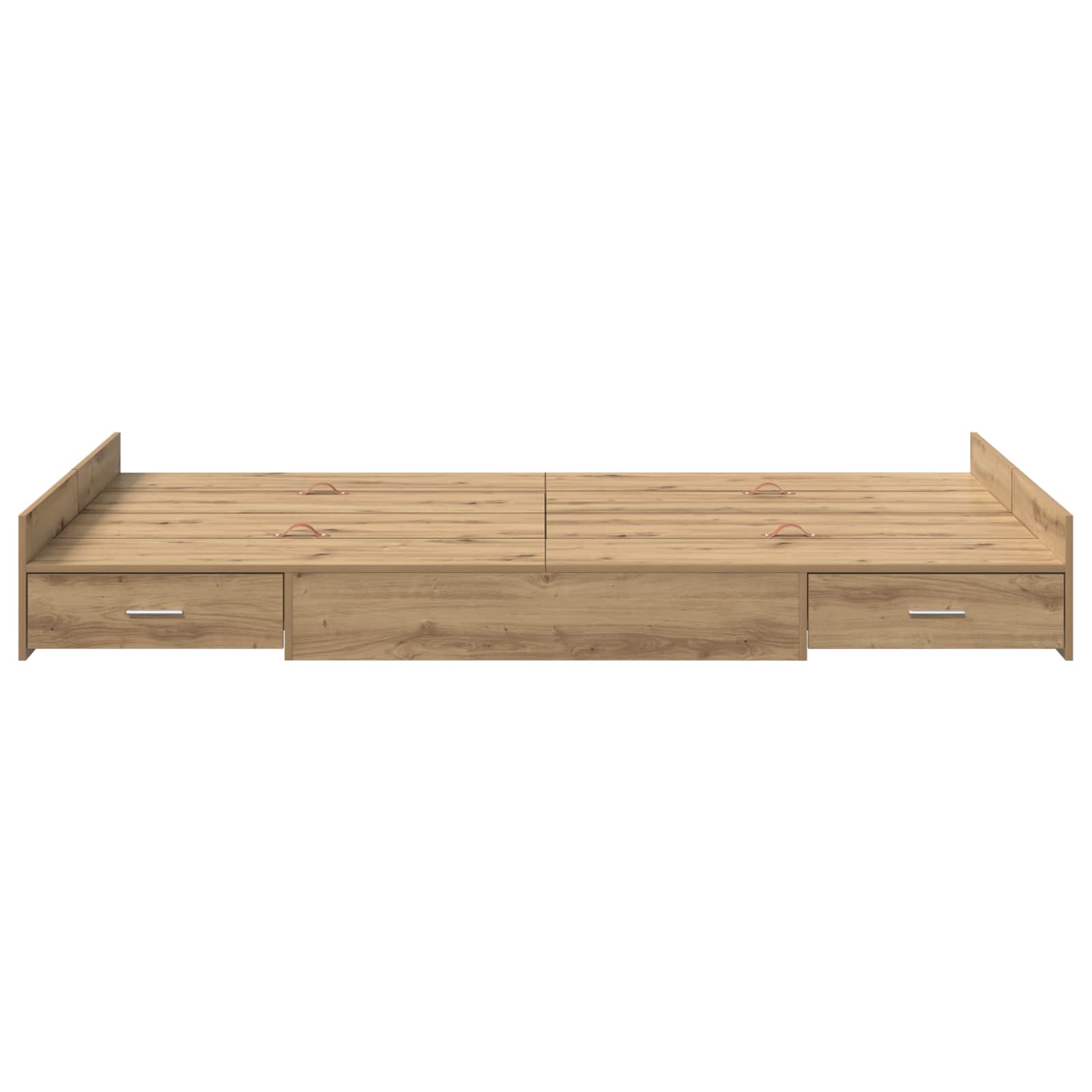 Krevet s ladicama s uzglavljem Umjetnički hrast 120 x 200 cm