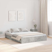 Krevet s ladicama Betonski sivi 140 x 190 cm Konstruirano drvo