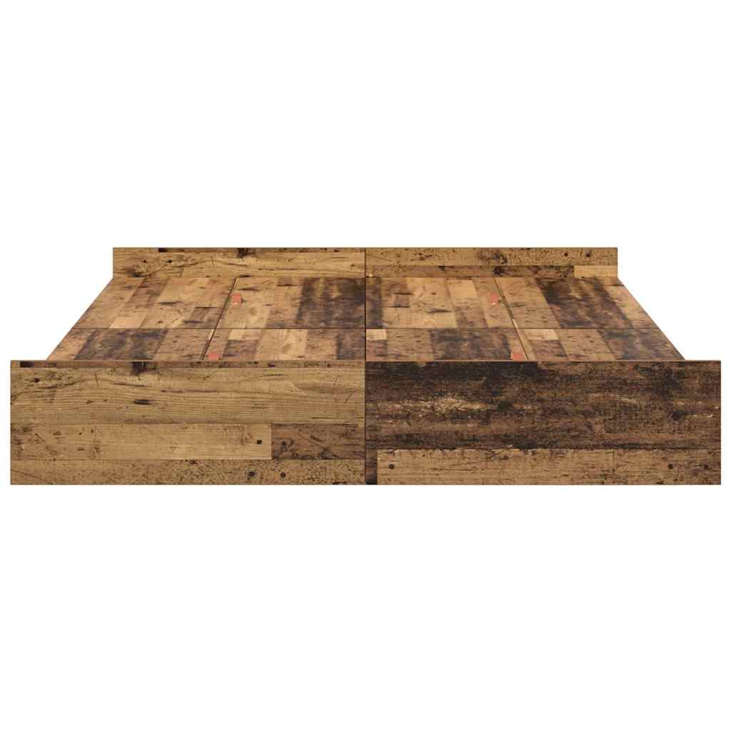 Krevet s ladicama Staro drvo 140 x 190 cm Konstruirano drvo