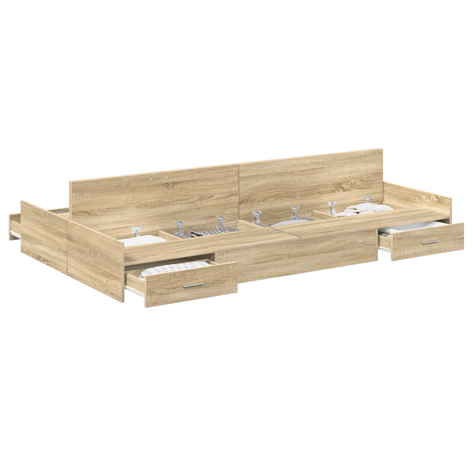 Krevet s ladicama Sonoma hrast 120 x 190 cm Konstruirano drvo