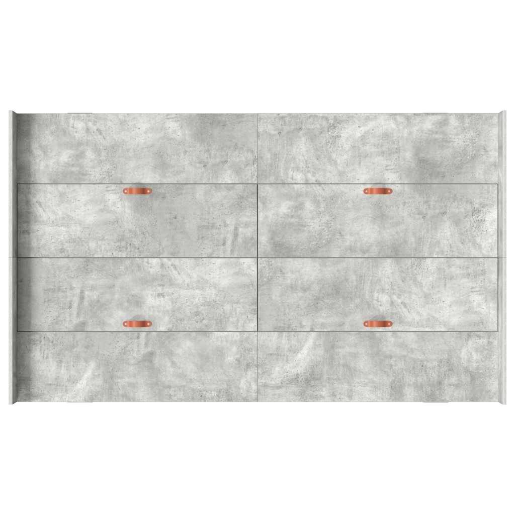 Krevet s ladicama Betonski sivi 120 x 190 cm Konstruirano drvo