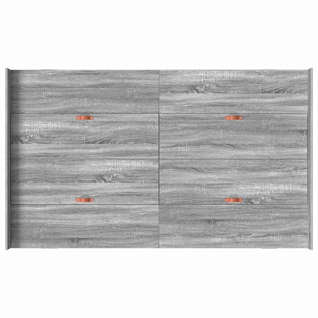 Krevet s ladicama Siva Sonoma 120 x 190 cm Konstruirano drvo