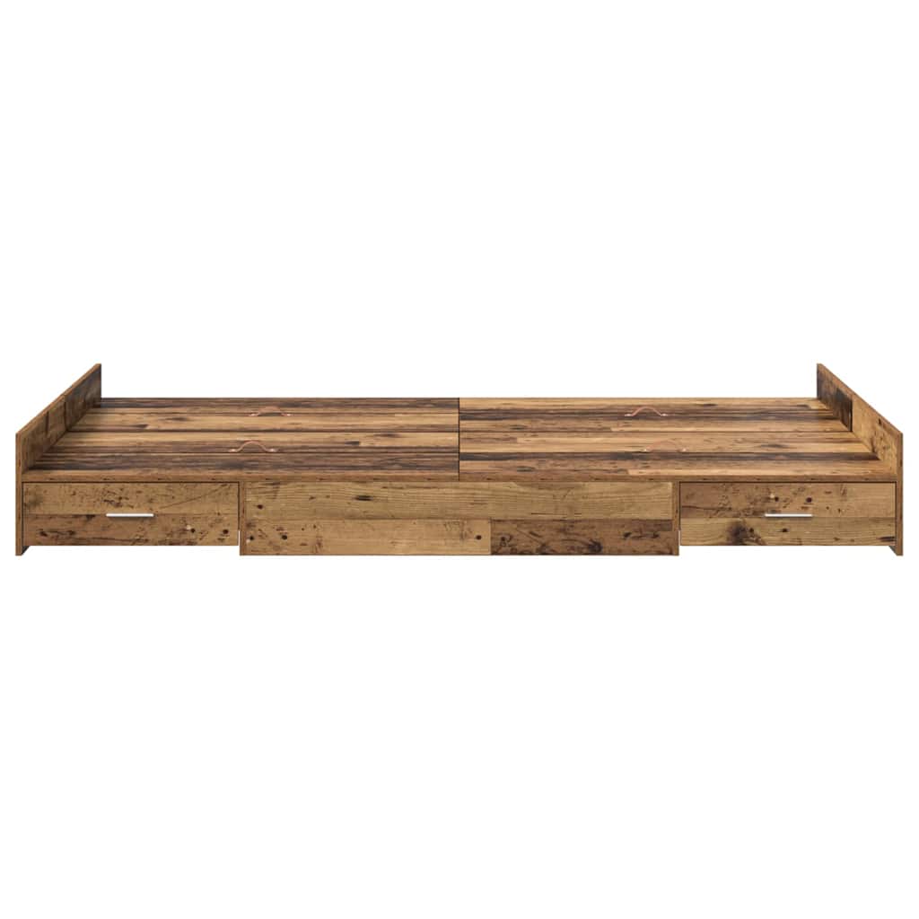 Krevet s ladicama Staro drvo 120 x 190 cm Konstruirano drvo