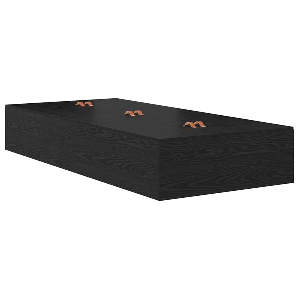 Krevet s ladicama Crni hrast 80 x 200 cm Konstruirano drvo