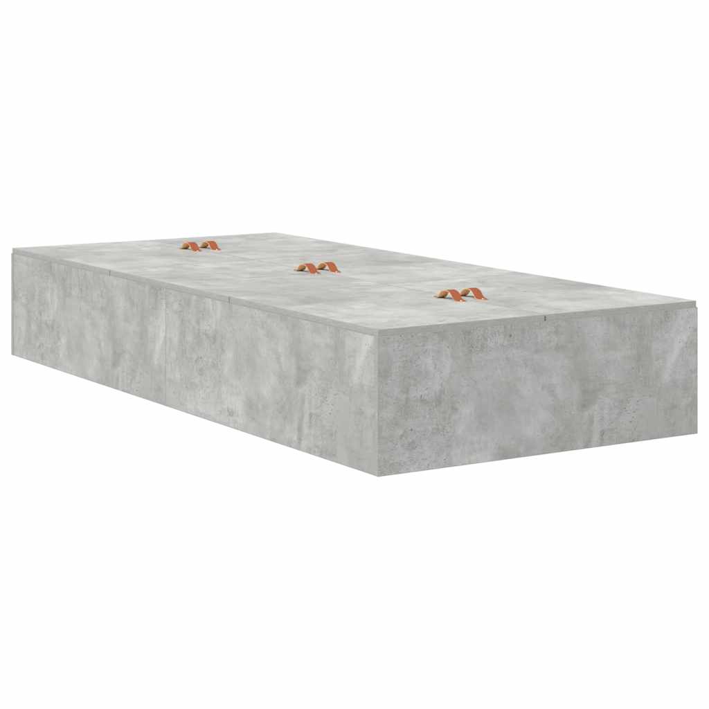 Krevet s ladicama Betonski sivi 80 x 200 cm Konstruirano drvo