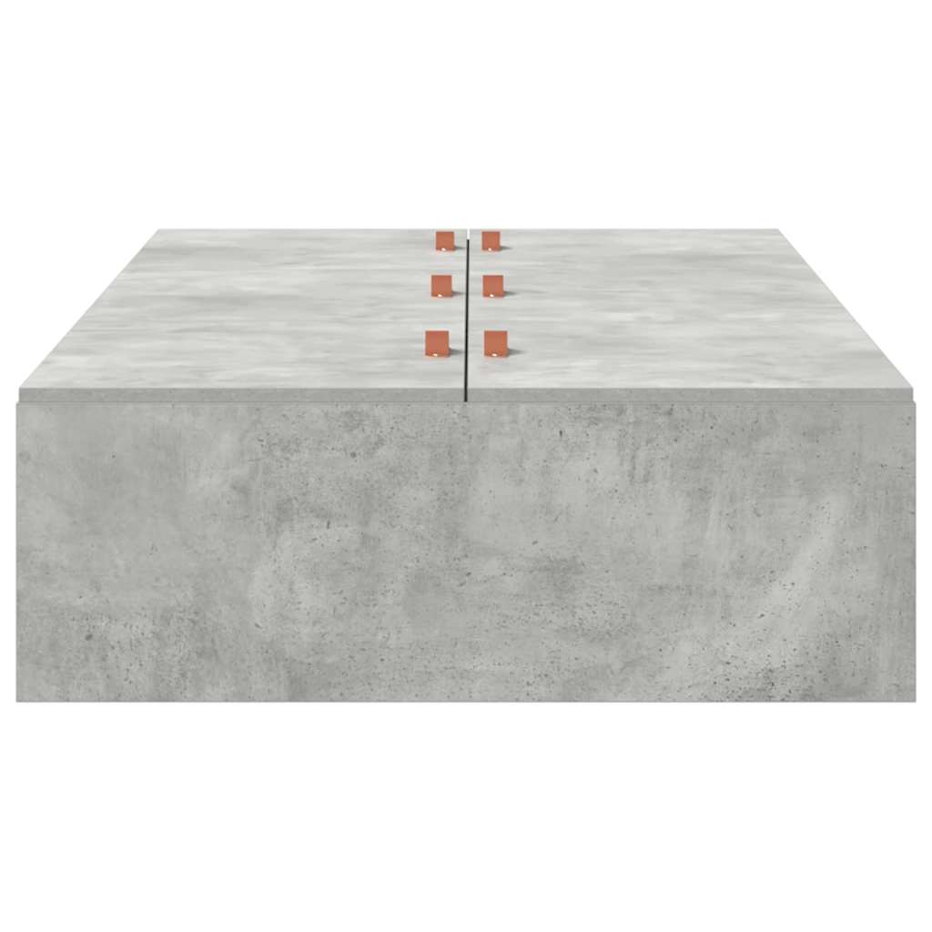Krevet s ladicama Betonski sivi 80 x 200 cm Konstruirano drvo