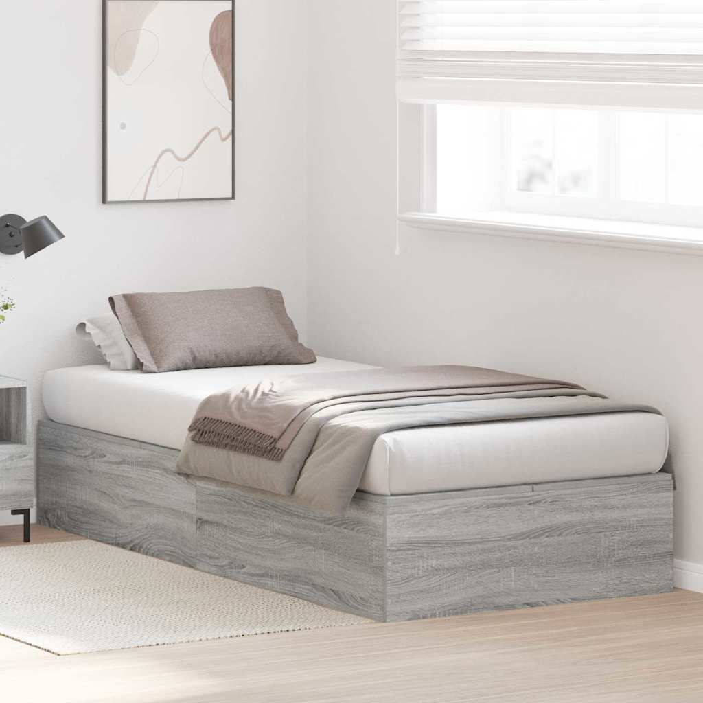 Krevet s ladicama Siva Sonoma 80 x 200 cm Konstruirano drvo