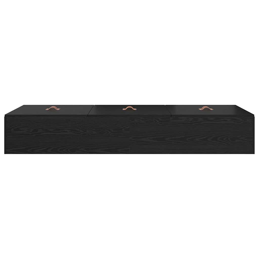 Krevet s ladicama Crni hrast 90 x 200 cm Konstruirano drvo