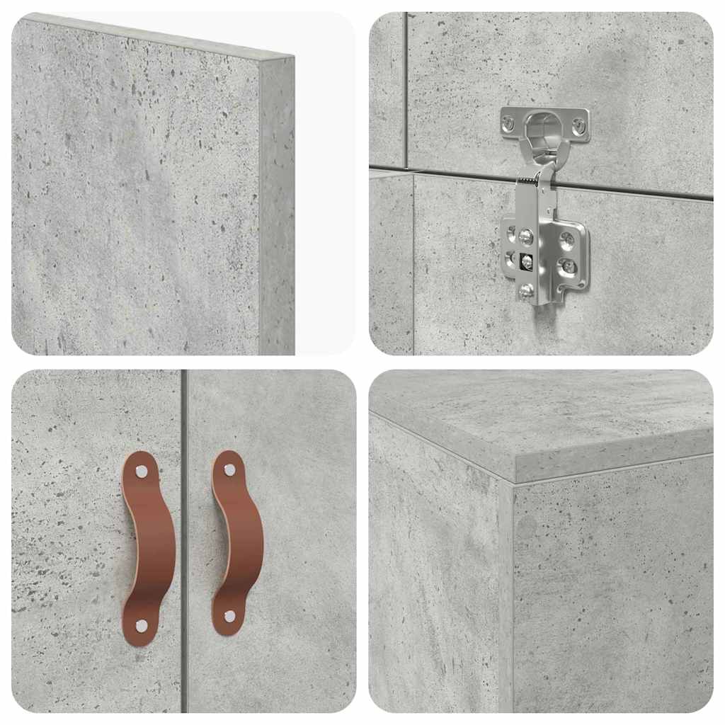 Krevet s ladicama Betonski sivi 90 x 200 cm Konstruirano drvo