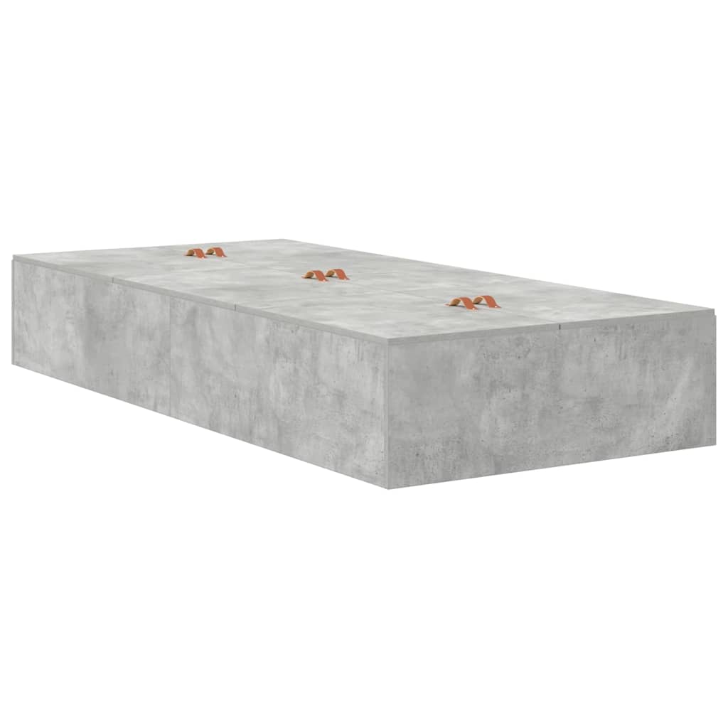Krevet s ladicama Betonski sivi 100 x 200 cm Konstruirano drvo