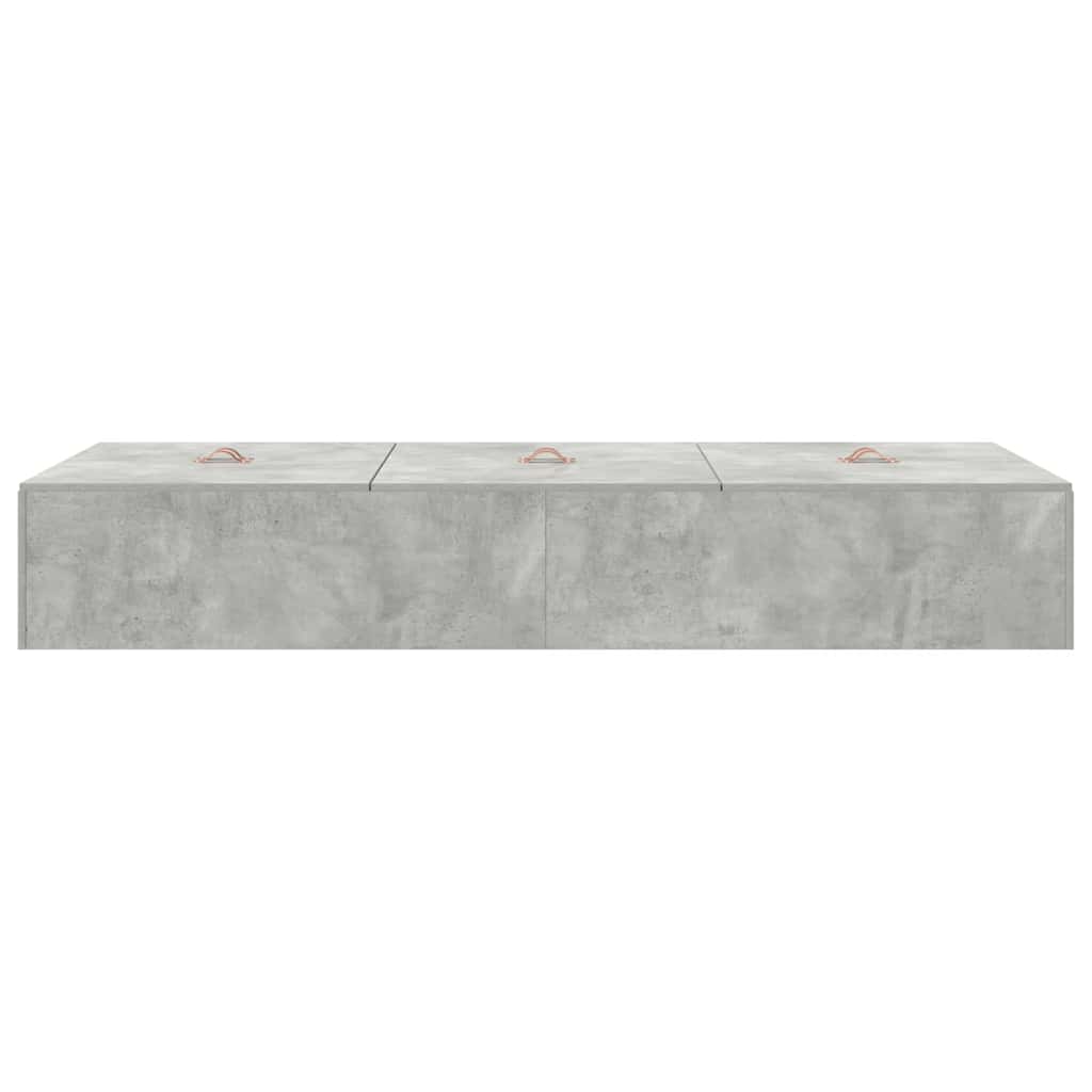 Krevet s ladicama Betonski sivi 100 x 200 cm Konstruirano drvo