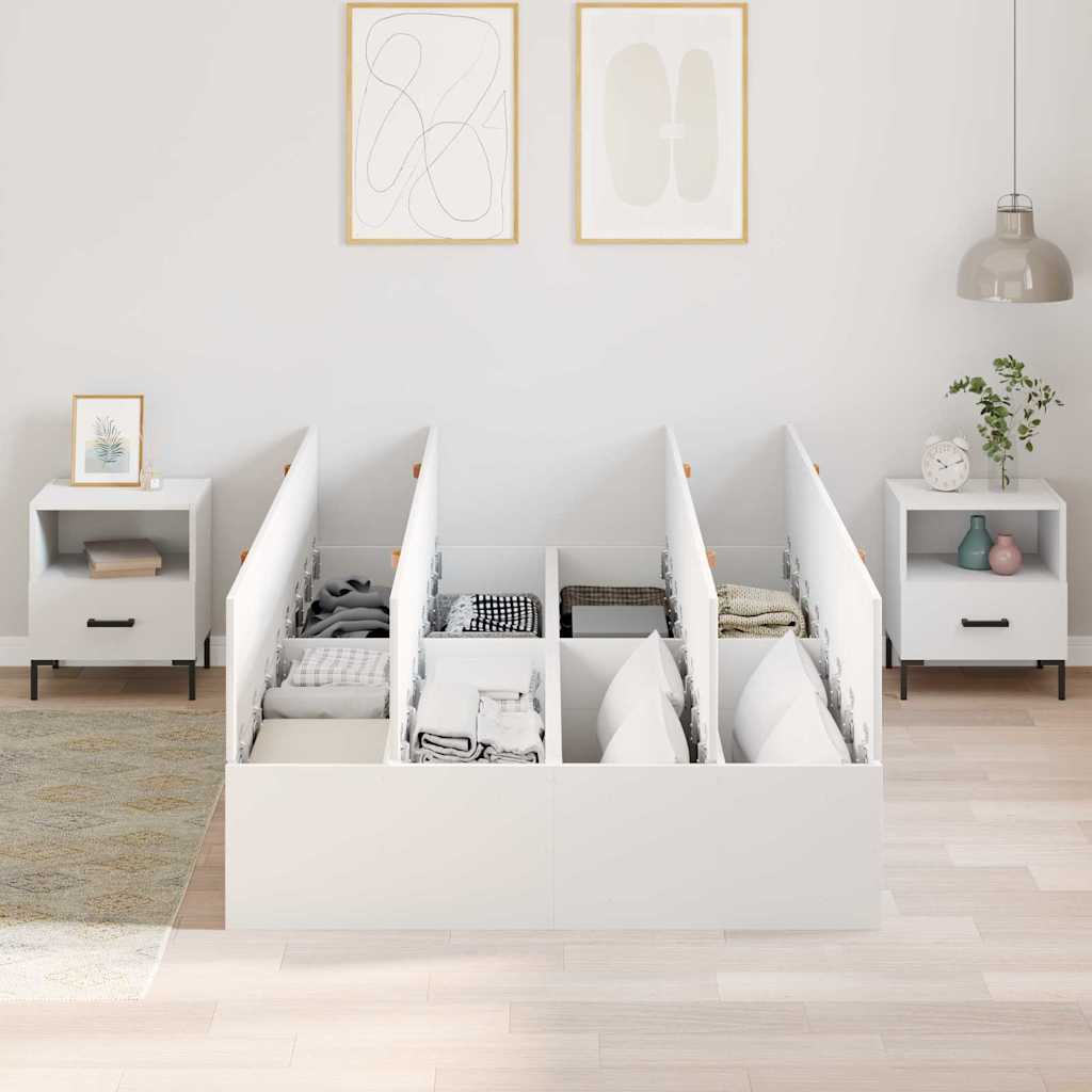 Krevet s ladicama Bijelo 120 x 200 cm Konstruirano drvo