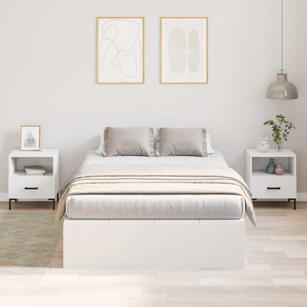 Krevet s ladicama Bijelo 120 x 200 cm Konstruirano drvo