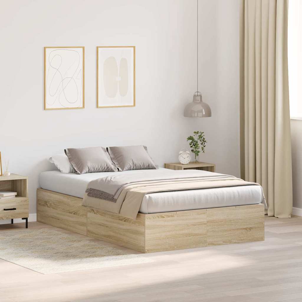 Krevet s ladicama Sonoma hrast 120 x 200 cm Konstruirano drvo