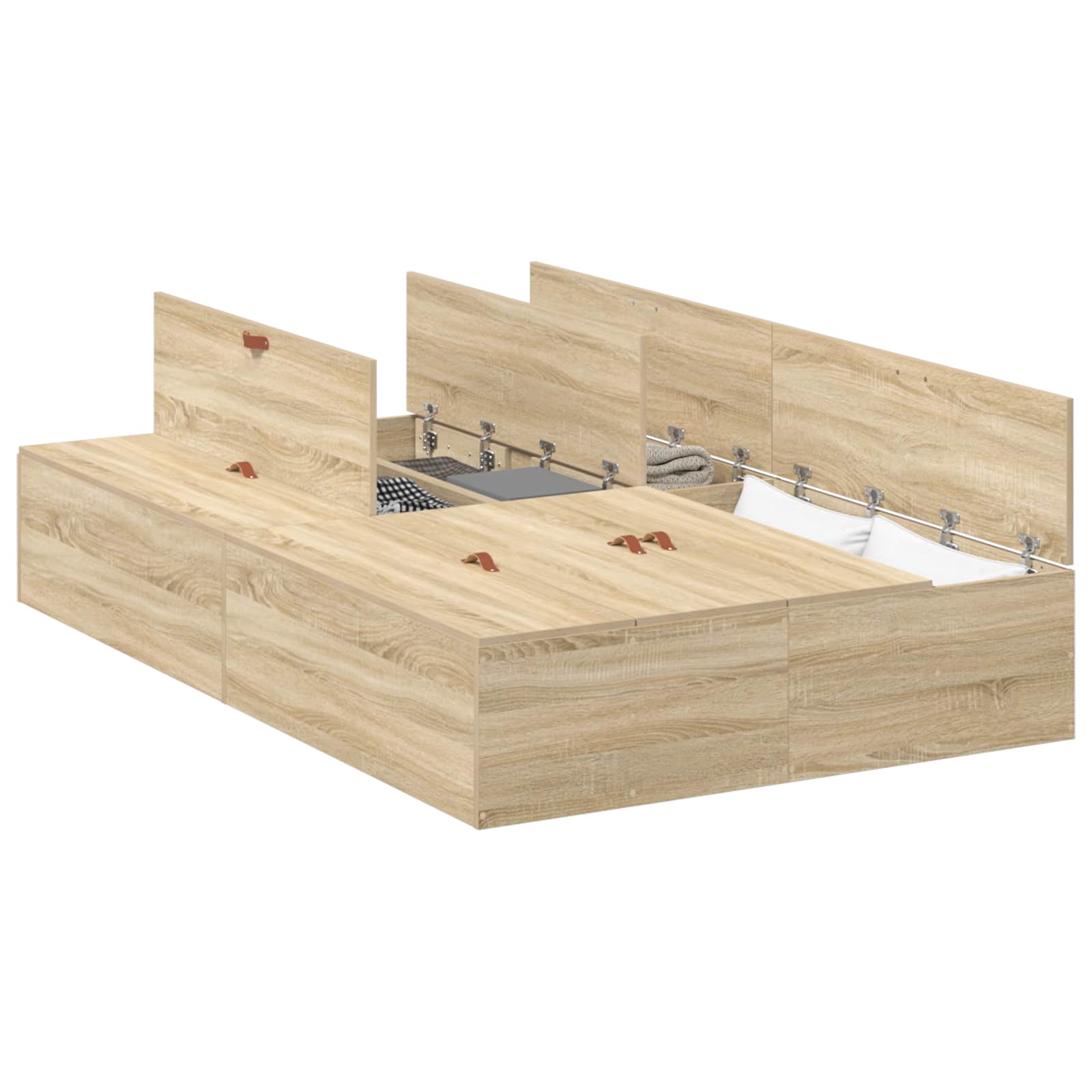 Krevet s ladicama Sonoma hrast 120 x 200 cm Konstruirano drvo
