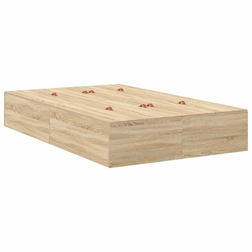 Krevet s ladicama Sonoma hrast 120 x 200 cm Konstruirano drvo