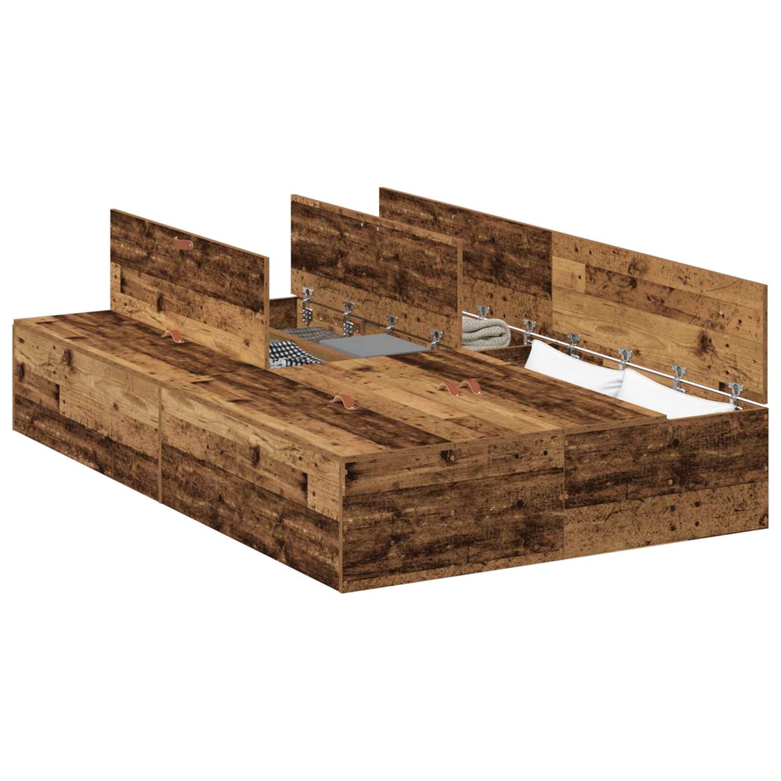 Krevet s ladicama Staro drvo 120 x 200 cm Konstruirano drvo