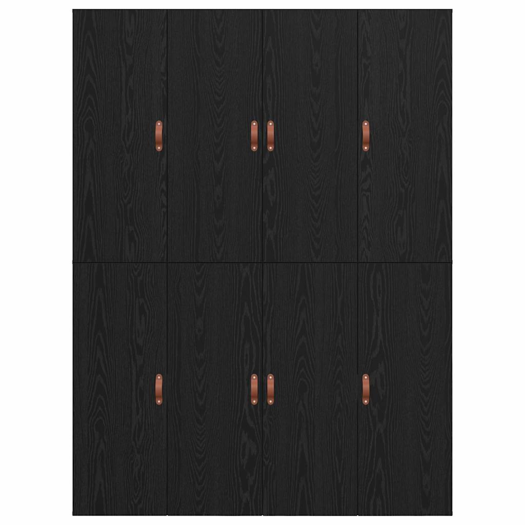 Krevet s ladicama Crni hrast 140 x 200 cm Konstruirano drvo