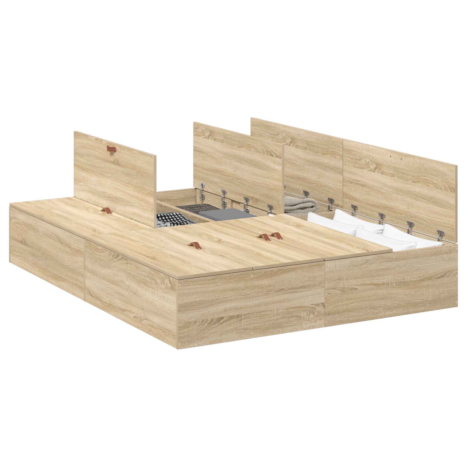 Krevet s ladicama Sonoma hrast 140 x 200 cm Konstruirano drvo