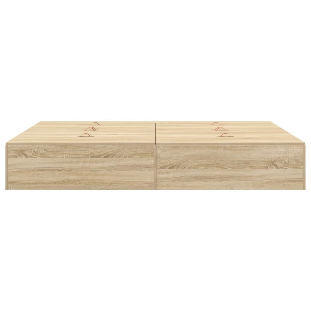 Krevet s ladicama Sonoma hrast 140 x 200 cm Konstruirano drvo