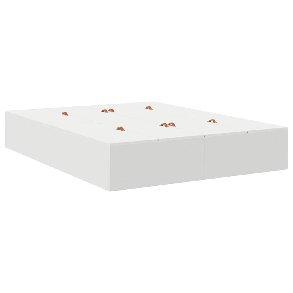 Krevet s ladicama Bijelo 150 x 200 cm Konstruirano drvo