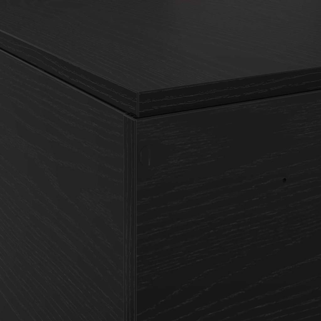 Krevet s ladicama Crni hrast 150 x 200 cm Konstruirano drvo