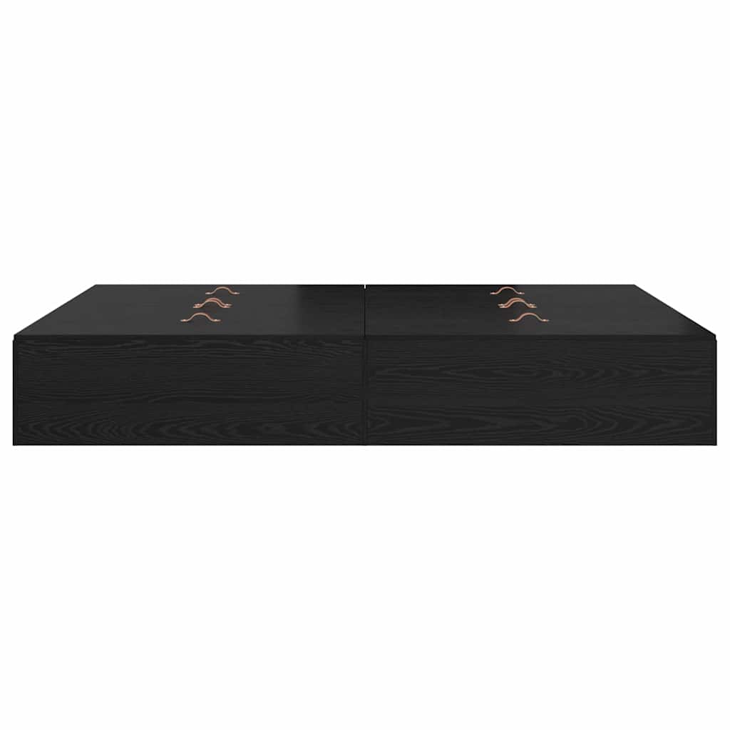 Krevet s ladicama Crni hrast 150 x 200 cm Konstruirano drvo