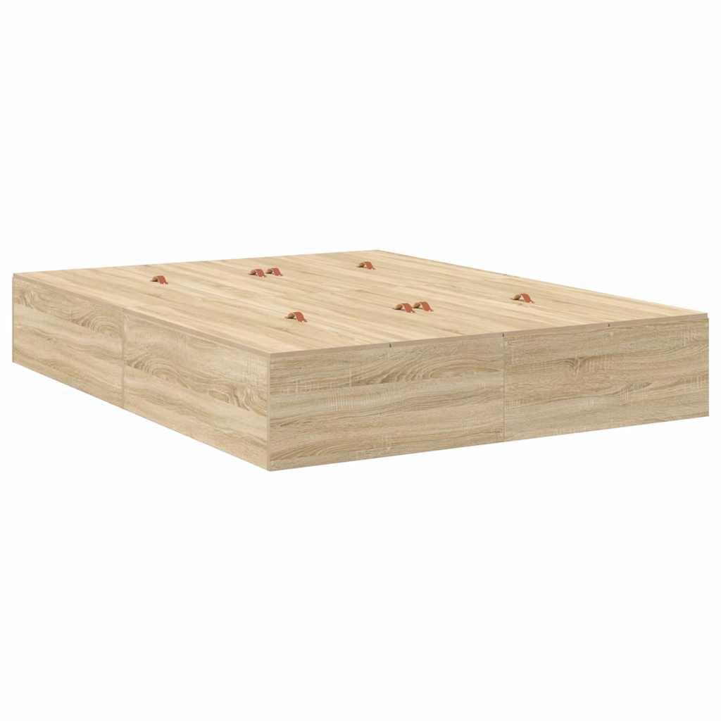 Krevet s ladicama Sonoma hrast 150 x 200 cm Konstruirano drvo