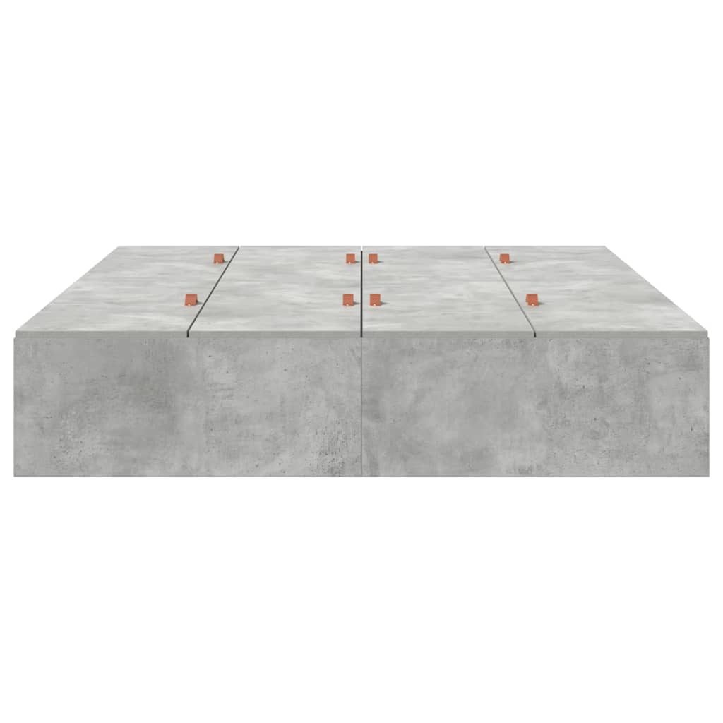 Krevet s ladicama Betonski sivi 150 x 200 cm Konstruirano drvo