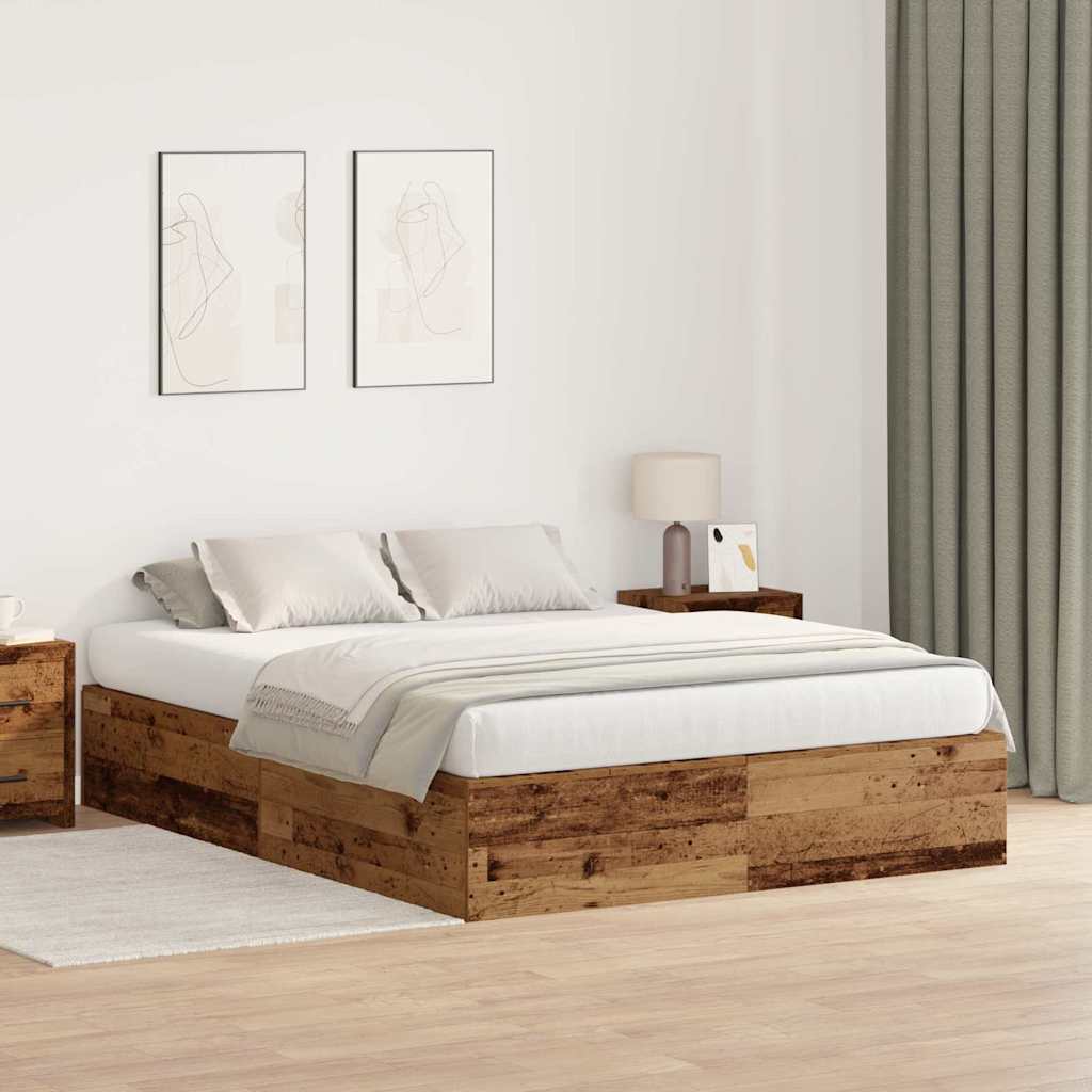Krevet s ladicama Staro drvo 150 x 200 cm Konstruirano drvo