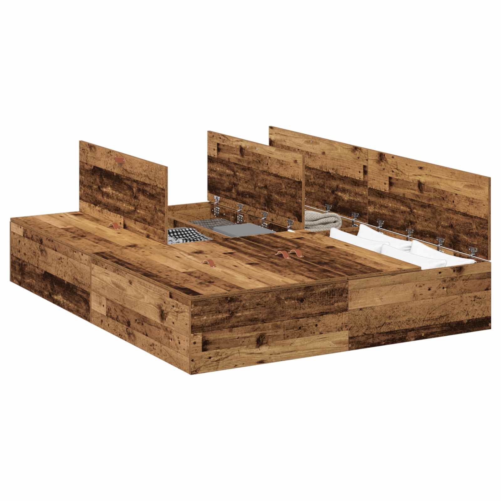 Krevet s ladicama Staro drvo 150 x 200 cm Konstruirano drvo