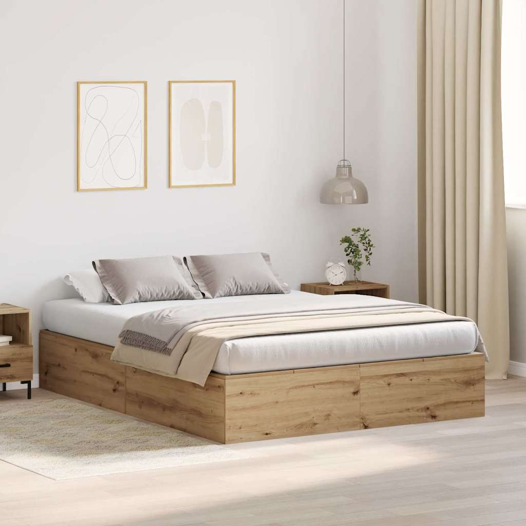 Krevet s ladicama s pohranom Umjetnički hrast 150 x 200 cm