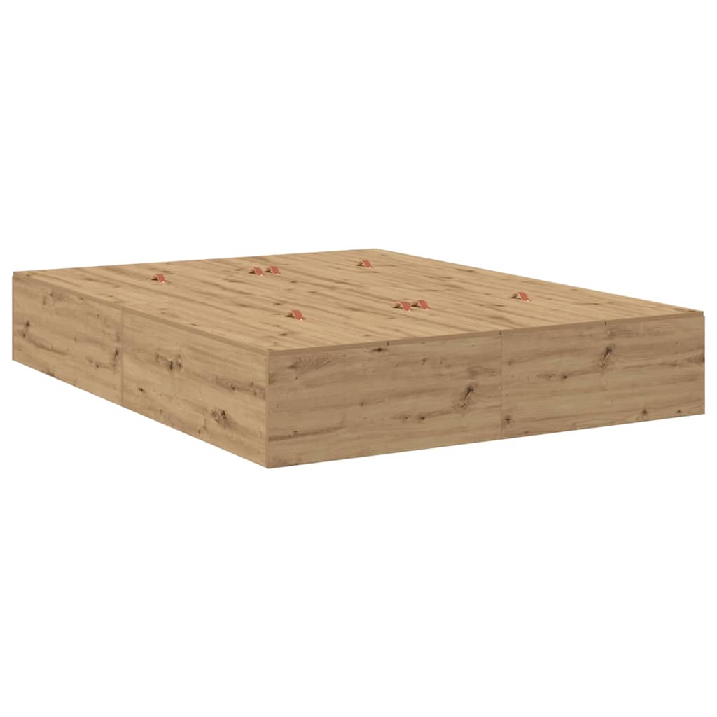 Krevet s ladicama s pohranom Umjetnički hrast 150 x 200 cm