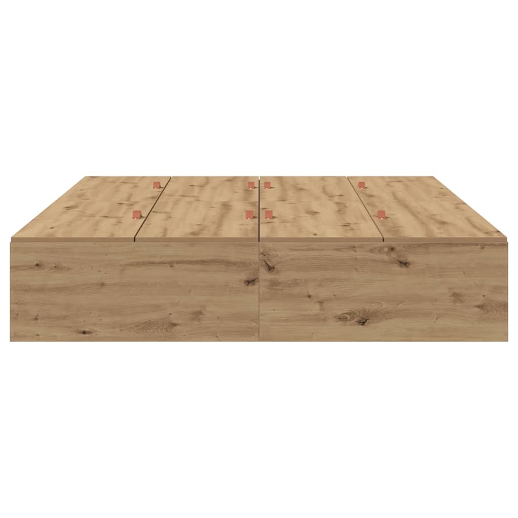 Krevet s ladicama s pohranom Umjetnički hrast 150 x 200 cm