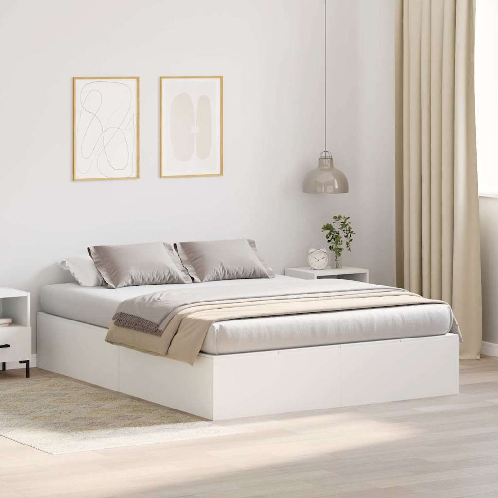 Krevet s ladicama Bijelo 160 x 200 cm Konstruirano drvo