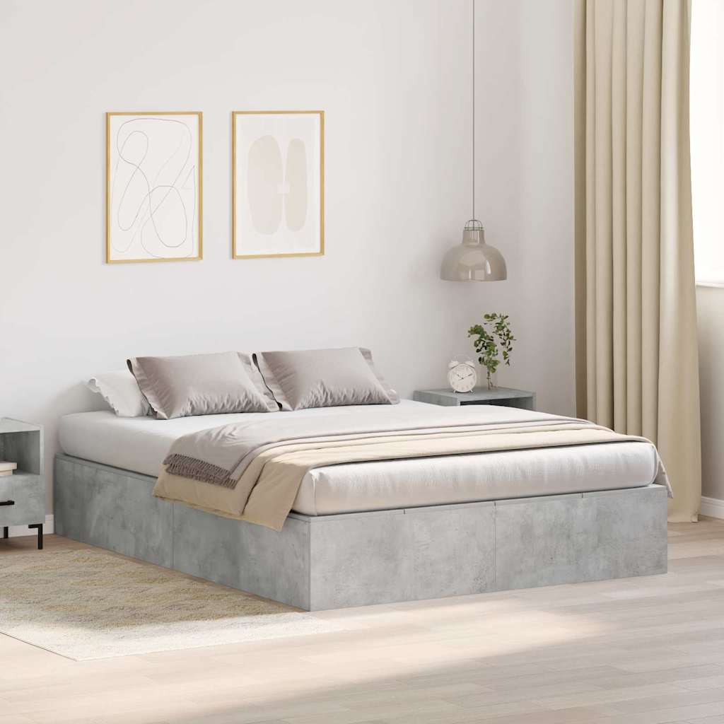 Krevet s ladicama Betonski sivi 160 x 200 cm Konstruirano drvo
