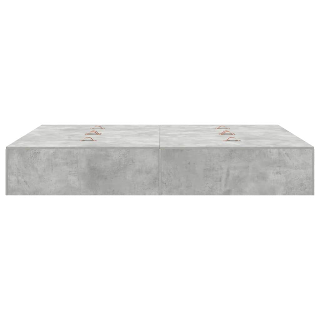 Krevet s ladicama Betonski sivi 160 x 200 cm Konstruirano drvo